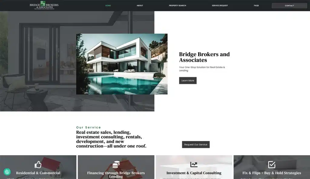 Bridge Brokers LLC branding and website design by STS Media