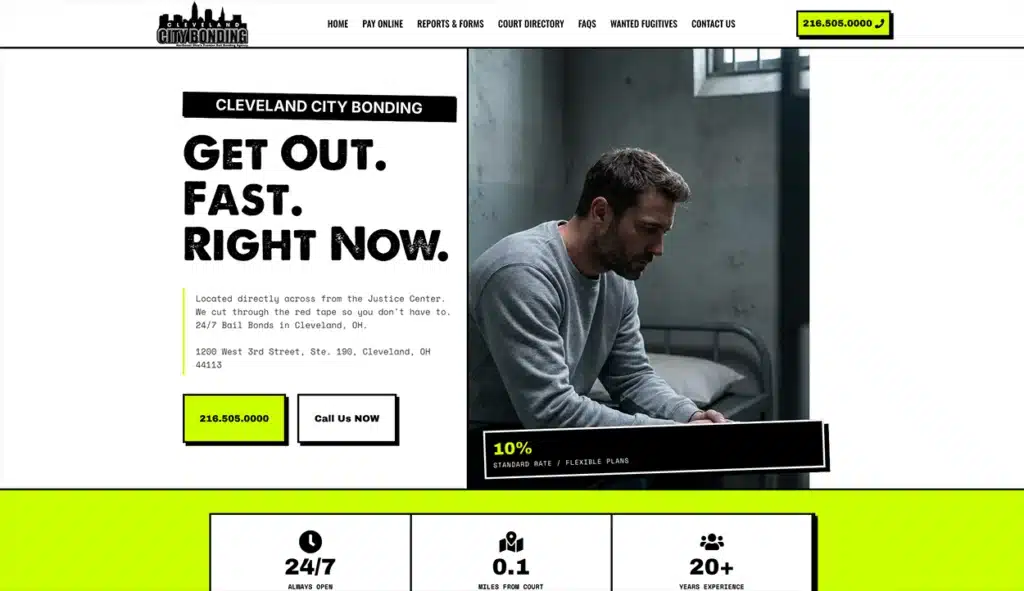 Cleveland City Bonding website and brand design by STS Media