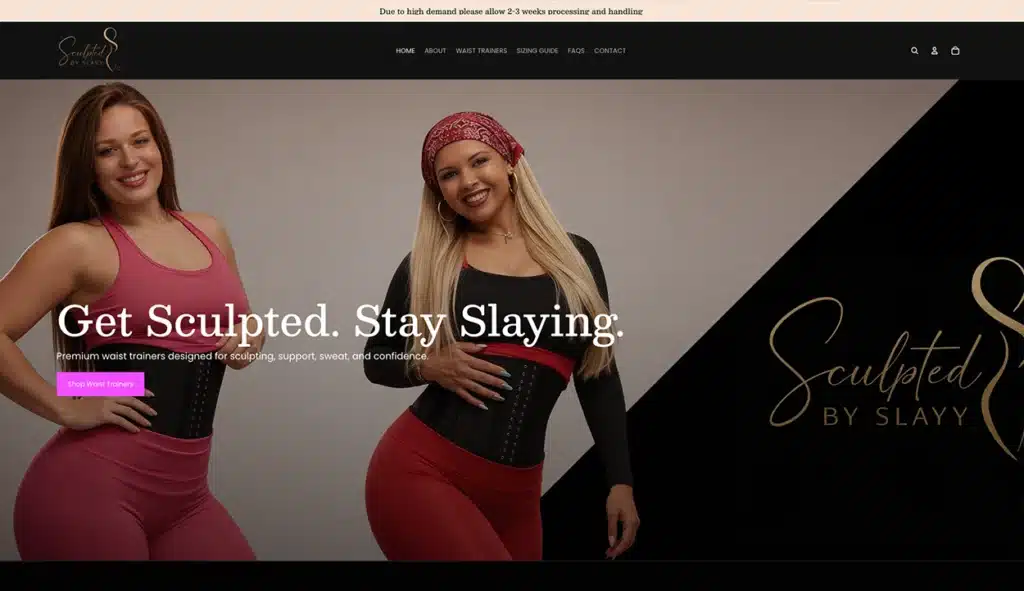 Sculpted by Slayy brand identity design by STS Media
