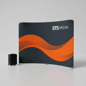 Pop-up trade show display wall printed by STS Media