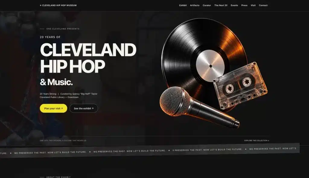 Cleveland Hip Hop Exhibit website case study by STS Media