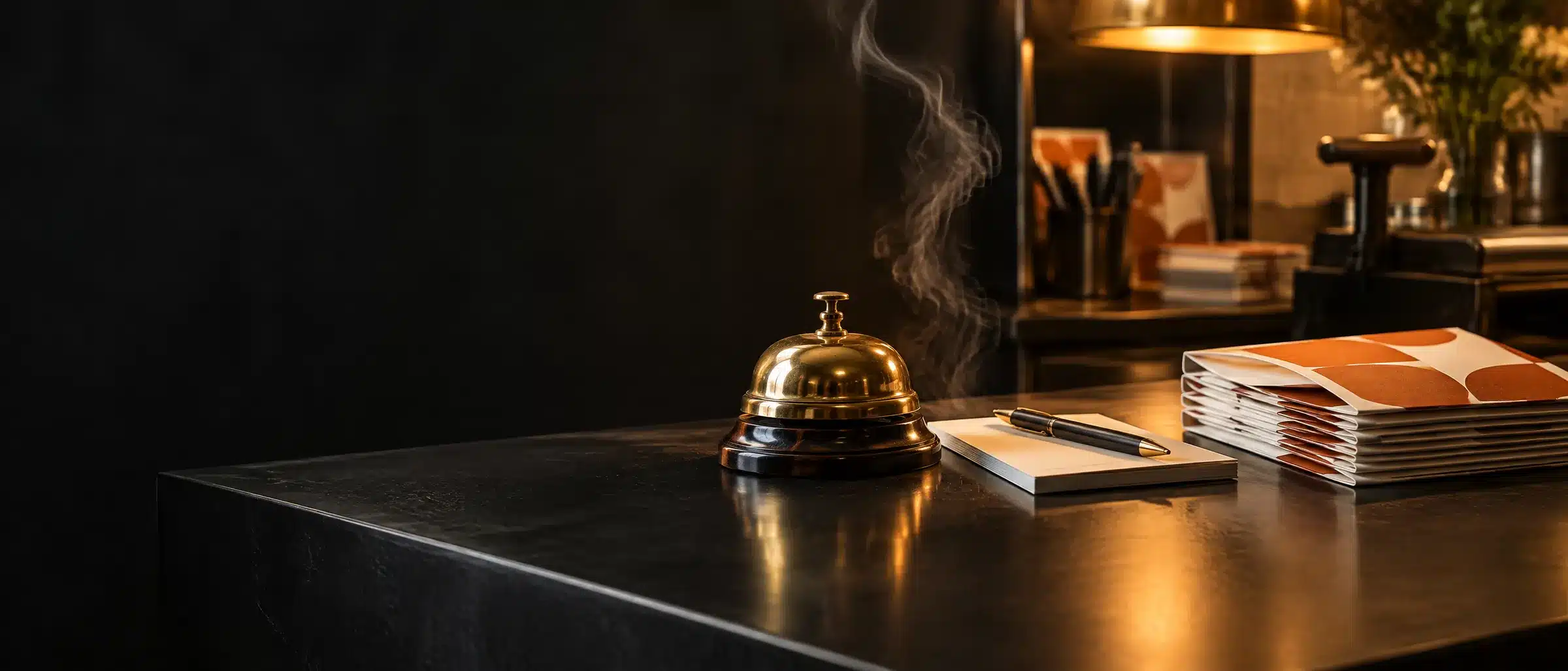 Service bell on the STS Media studio counter